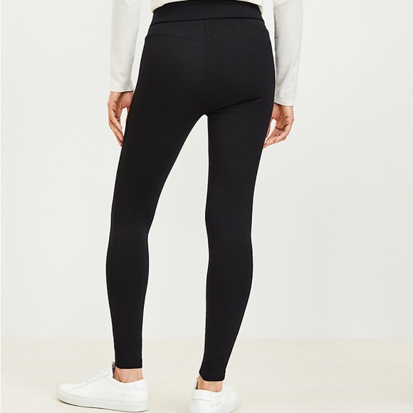 Loft Seamed Ponte Leggings Black size Medium - Picture 2 of 10
